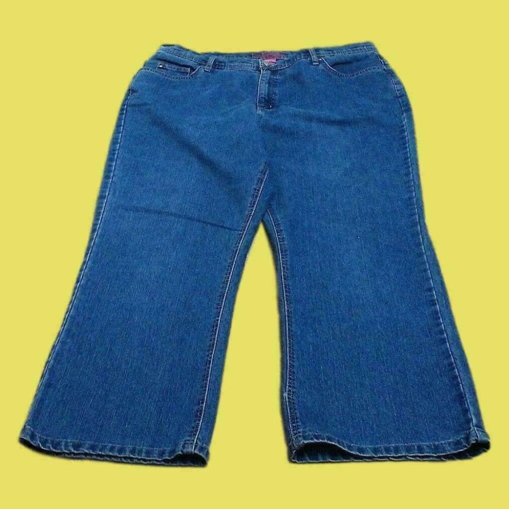 Liz & Me Women's Jeans (38x26) Signature Tummy-Support Stretch Med-Wash Sz 18WP - Picture 5 of 16